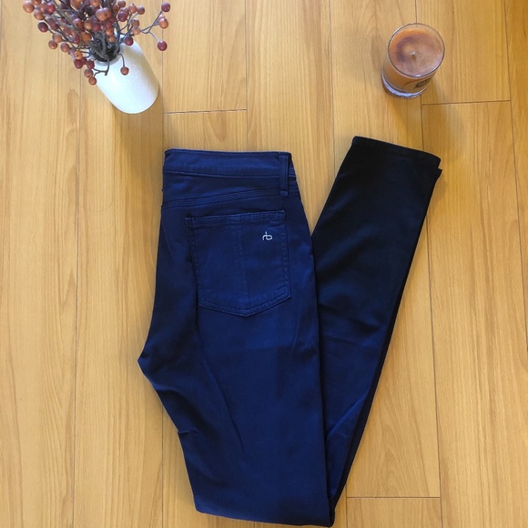 Rag & Bone Navy Ombre Plush Legging Jeans - Picture 4 of 7